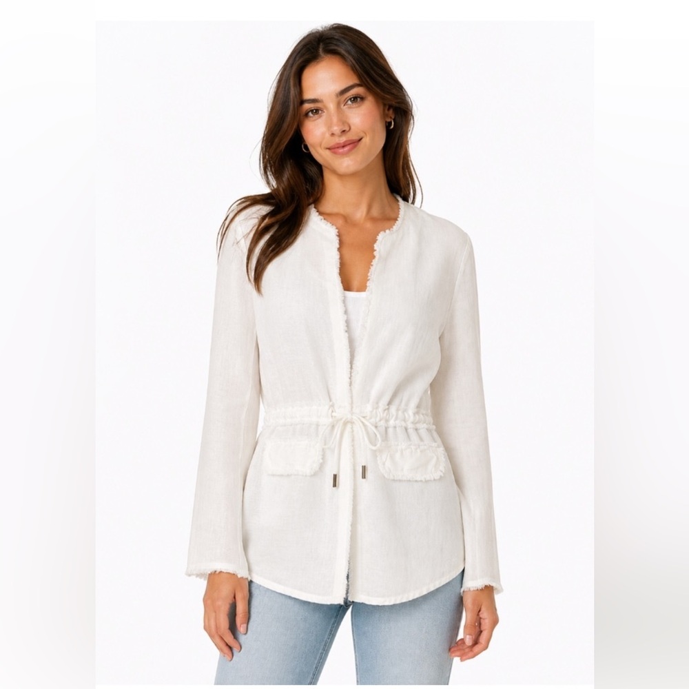 Baci Jacket L 100% Linen White